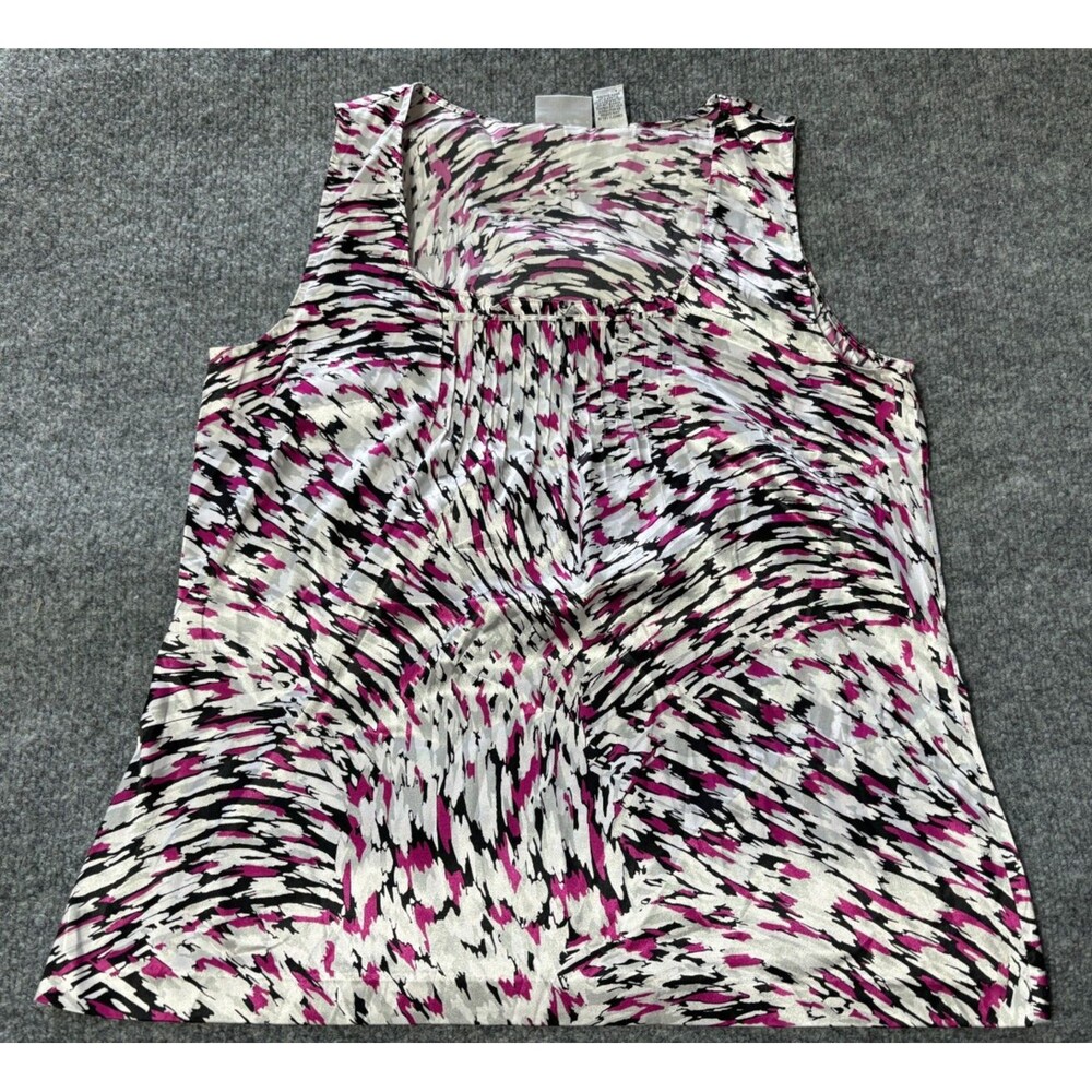 Chicos Top Womens Size 1 Purple Sleeveless Light Weight Blouse